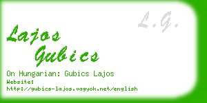 lajos gubics business card